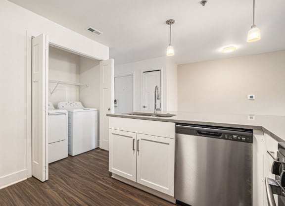 Full size washer and dryer  at Signature Pointe Apartment Homes, Athens, Alabama
