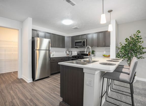 Kitchen with Walk In Pantry at Meadowbrooke Apartment Homes in Kentwood, MI 49512