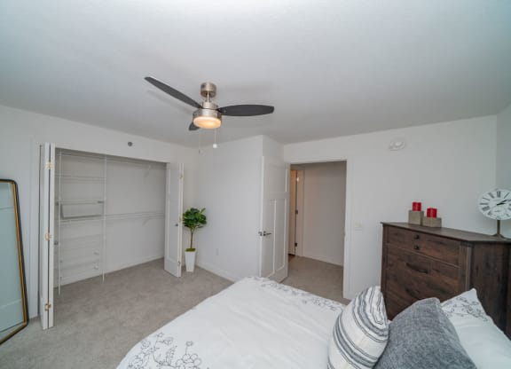 Bedroom With Large Closet at Strathmore Apartment Homes, West Des Moines