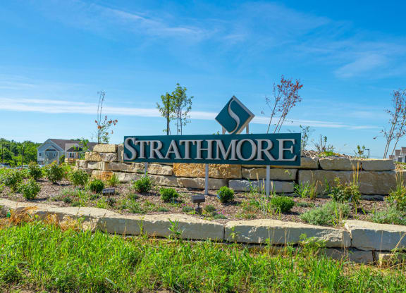 Welcoming Property Signage at Strathmore Apartment Homes, Iowa