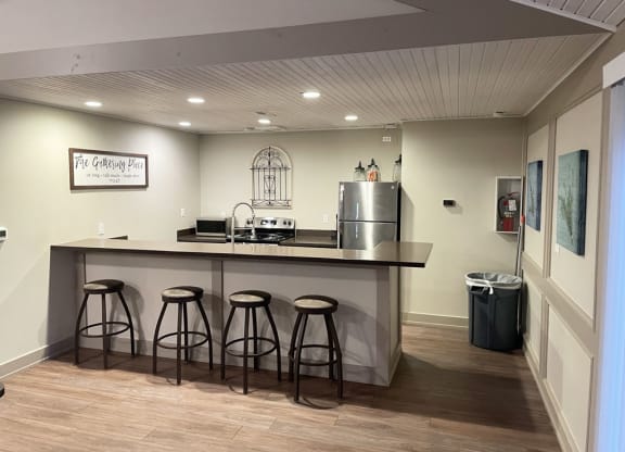 Community Building Kitchen with Stainless Steel Appliances at Tanglewood Apartments, Oak Creek, Wisconsin