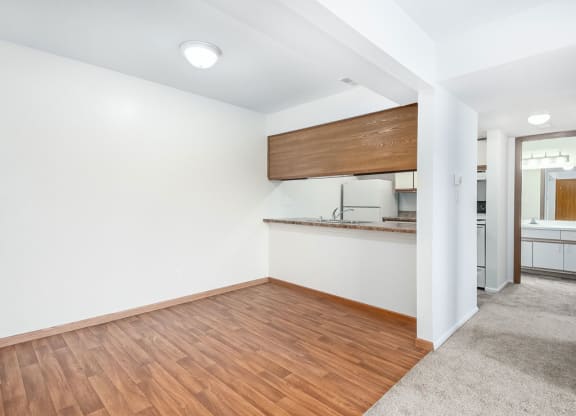 Hardwood Flooring in Dining Room at Tanglewood Apartments, Oak Creek, WI, 53154