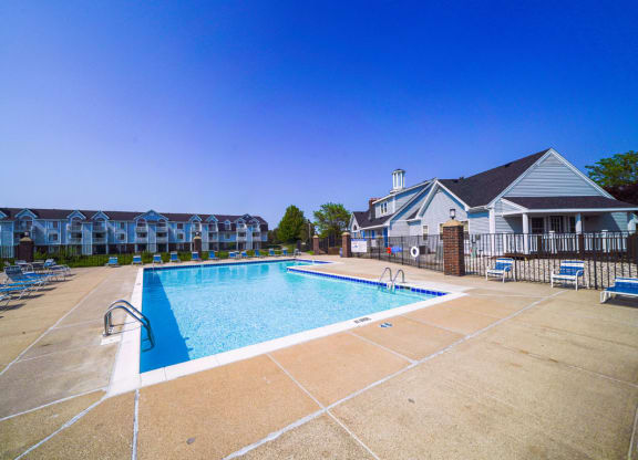 Poolside Relaxing Sundeck at The Crossings Apartments, Michigan
