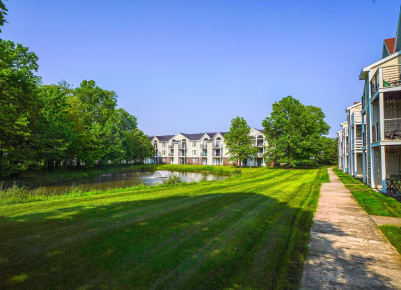 Gorgeous Park Like Grounds at The Crossings Apartments, Grand Rapids, MI