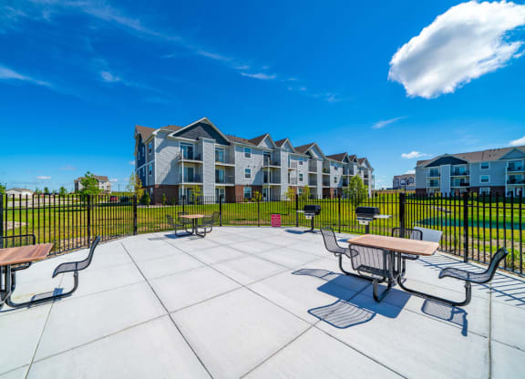 Outdoor Grill With Intimate Seating Area at The Reserve at Destination Pointe, Grimes