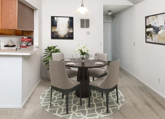Third Floor Dining Petunia at The Springs Apartment Homes, Novi, MI 48377