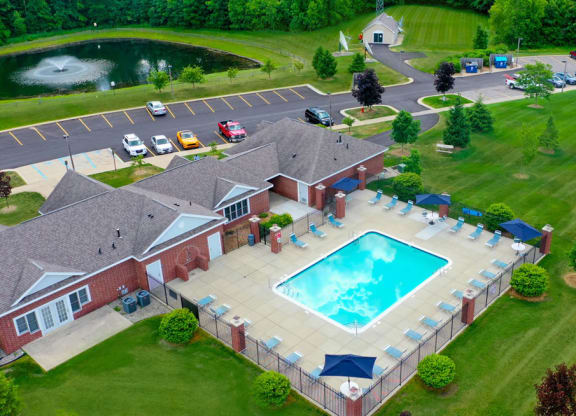 Gated Pool at Trillium Pointe Apartment Homes in Jackson, MI