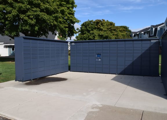 Amazon hub package delivery at Walnut Trail Apartments, Portage