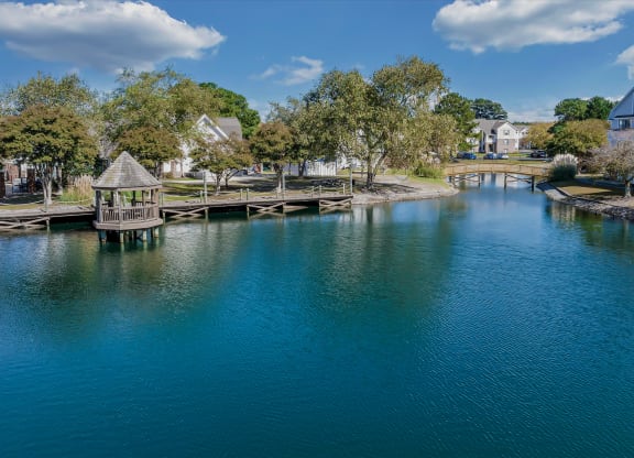 Lake near the apartments at WaterFront Apartments, Virginia Beach, VA, 23453
