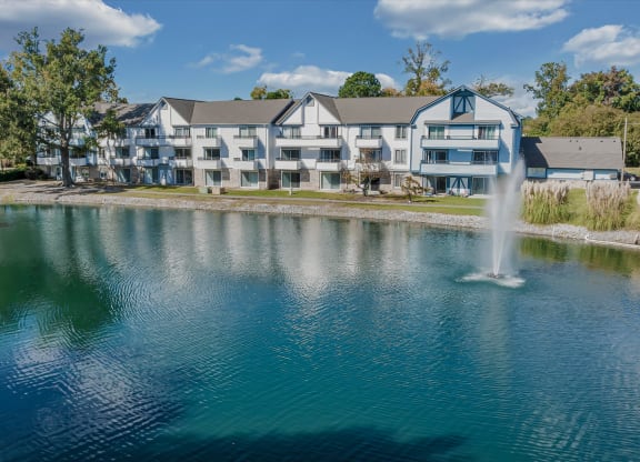 Beautiful Lake With Fountain at WaterFront Apartments, Virginia Beach, VA