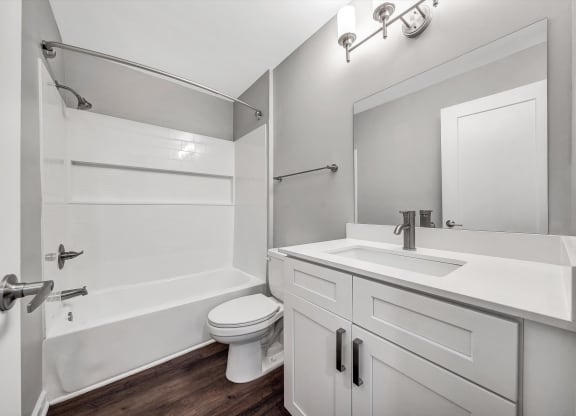 a bathroom with a sink toilet and a shower at WaterFront Apartments, Virginia Beach, VA, Virginia, 23453