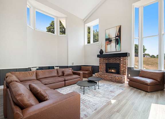 Community Building with a fireplace at Wingate Apartments, Kentwood