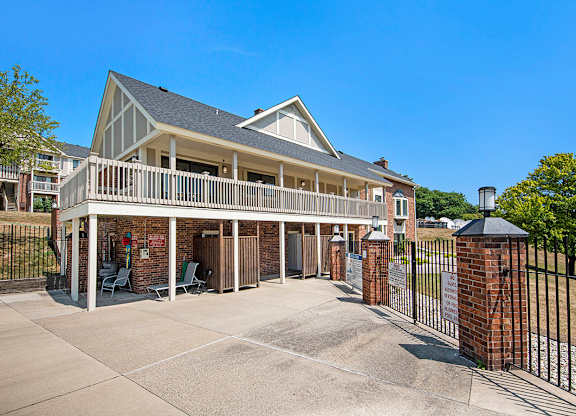 Pool area and community building at Wingate Apartments, Kentwood, 49512