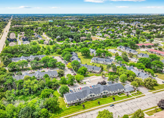 Beautiful Aerial Community Views at Wood Creek Apartments, Kenosha