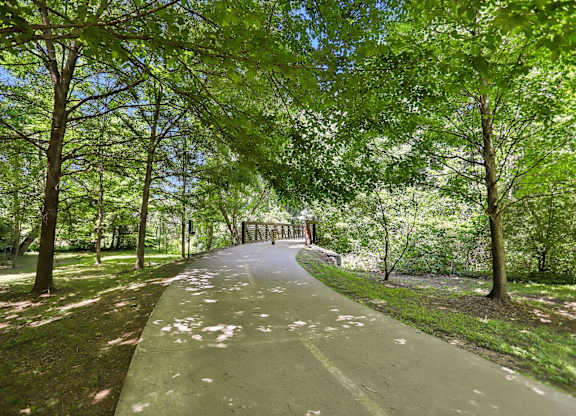 The Beltline: a tree-lined pathway .