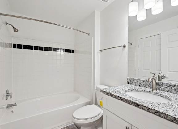 Bathroom with granite countertop