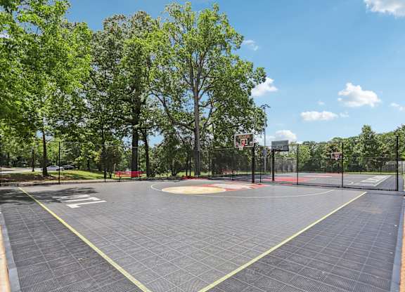 A basketball court in Grant Park
