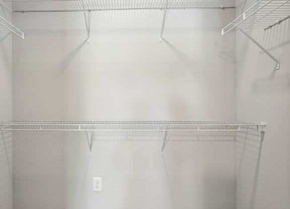 spacious walk-in closet