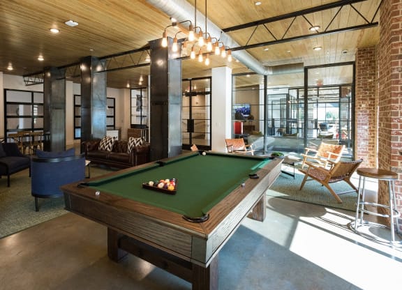 Lounge Areas with Billiards Table, at The Kirkwood, Atlanta, Georgia