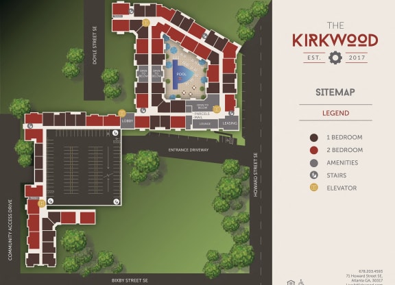 The Kirkwood - Site Map, at The Kirkwood, Atlanta, GA 30317