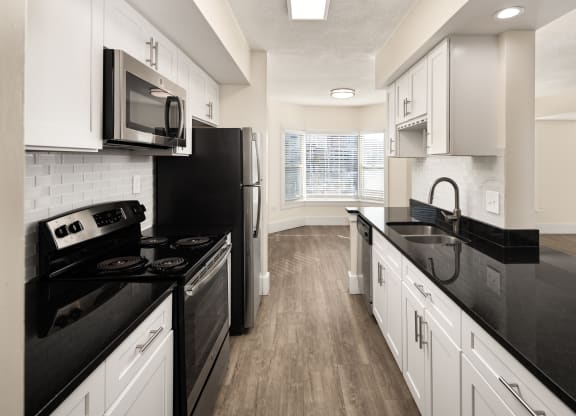 Kitchen with Black Appliances