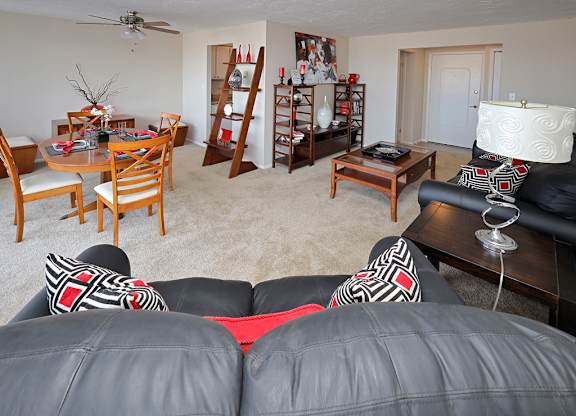 Model Suite Living Room at Gates Mills Place, Mayfield Heights, OH, 44124