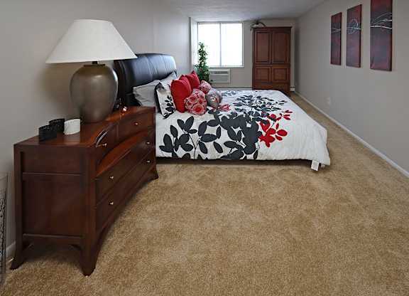 Model Suite Bedroom at Gates Mills Place, Mayfield Heights, OH, 44124
