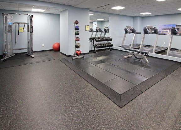 Fitness Center treadmill at Residences at 1717, Cleveland