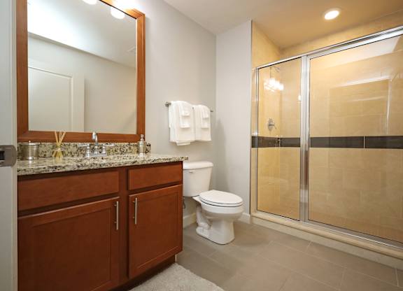 Bathroom at Residences At 1717, Cleveland, OH, 44114