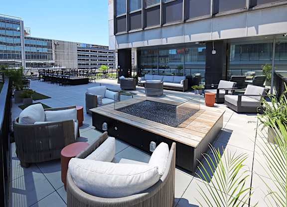 Fahrenheit Restaurant Rooftop Patio in Cleveland - Residences at 55
