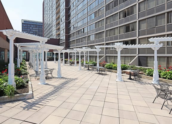 Outdoor Patio at Reserve Square in Cleveland OH.