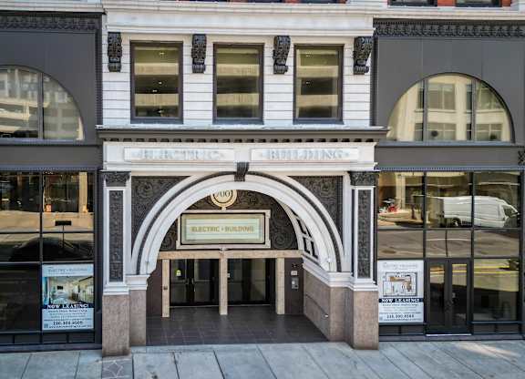 Exterior of Historic Electric Building in Cleveland Ohio