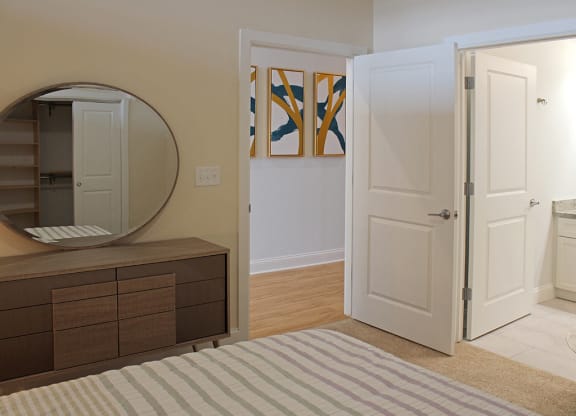 Comfortable Bedroom With Accessible Closet at Residences at Halle, Cleveland, 44113