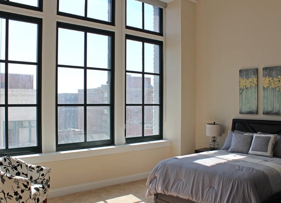 Bedroom With Plenty Of Natural Lights at Residences at Halle, Cleveland, OH