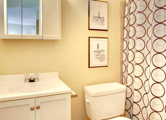 Model Bathroom at Lakeland Terrace in Euclid, OH