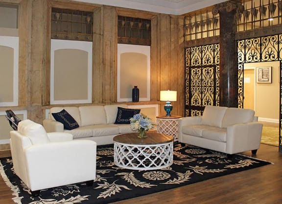 Posh Lounge Area In Clubhouse at Residences at Leader, Cleveland, OH