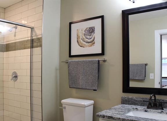 Luxurious Bathrooms at Residences at Leader, Cleveland, Ohio