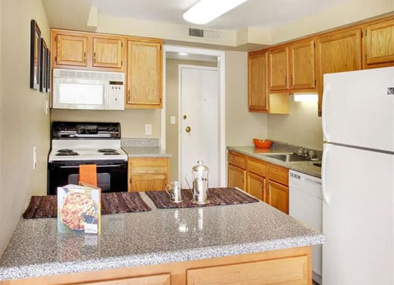 Model Kitchen at Oliver House Apartments in Shaker Heights, OH