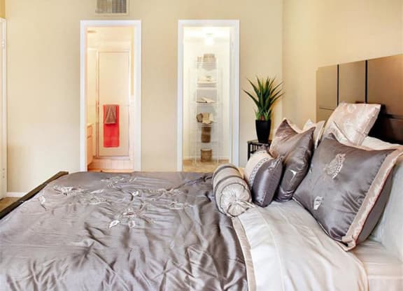 Model Bedroom at Oliver House Apartments in Shaker Heights, OH