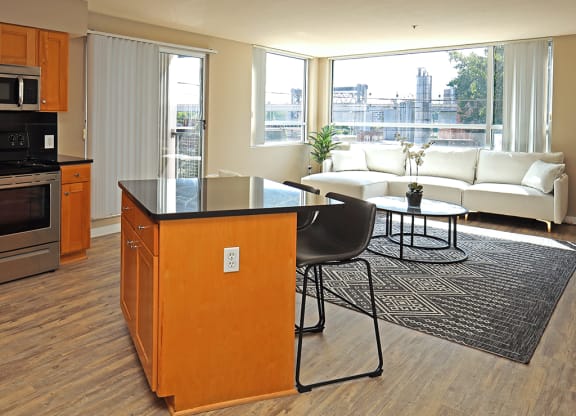 Private Balcony Off the Living Room - Stonebridge Waterfront in Flats District Cleveland OH