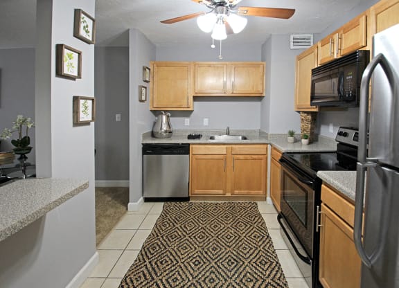 P2 Upgraded Model Kitchen with Stainless Steel Appliances at Reserve Square, Cleveland, OH