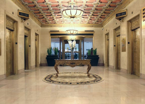 Gorgeous Lobby  at The Terminal Tower Residences, Cleveland Apartments, OH, 44113