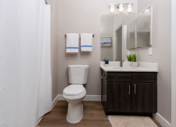 a bathroom with a toilet and a sink