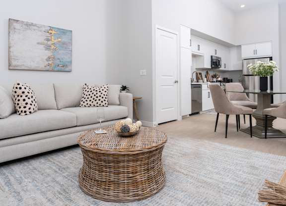 Living room with couch and coffee table