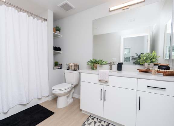 Bathroom with toilet and sink