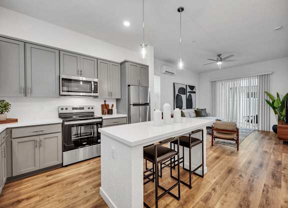 All Electric Kitchen at Estia Roseville Apartments, Roseville, CA