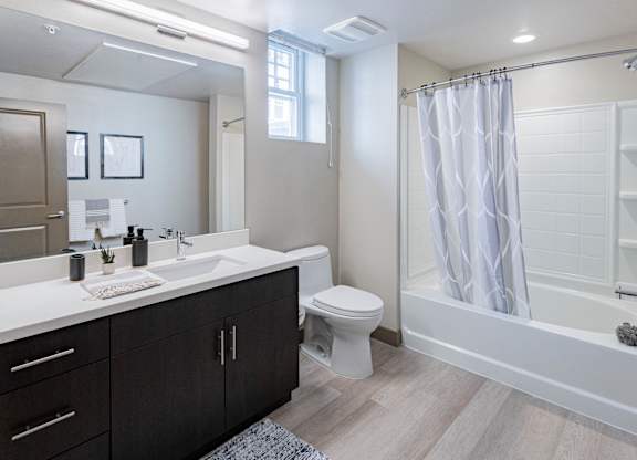 furnished bathroom at Bayswater Apartments, Burlingame, 94010