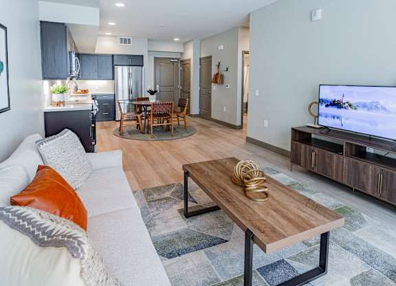 furnished living room at Bayswater Apartments, Burlingame, 94010