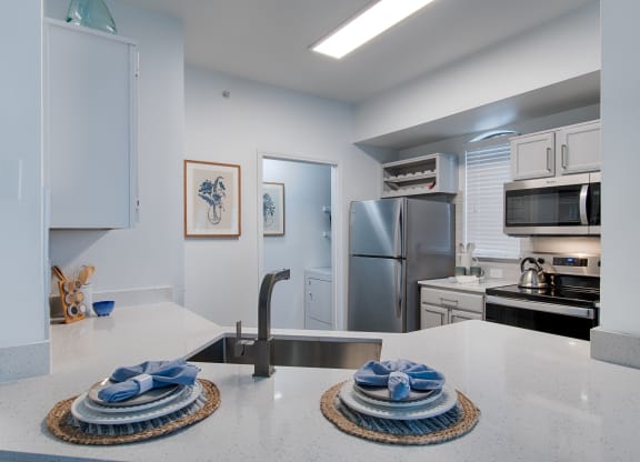 Fully Furnished Kitchen With Stainless Steel Appliances at Silverado, Frisco, TX