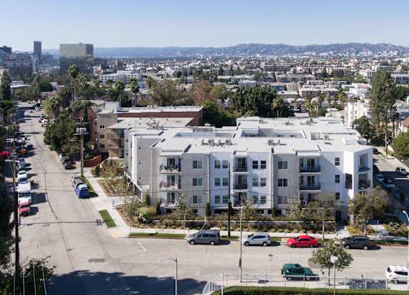 Aerial Building View at Grand View Towers, Los Angeles, CA 90057  